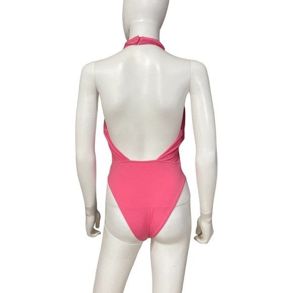 Zara Pink Camisole Halter Twist Cutout Bodysuit - Picture 4 of 8